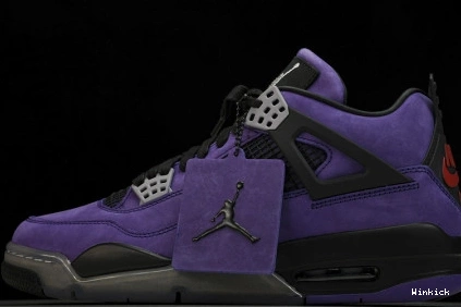 Jordan AJ4-766296 Scott x Travis 4 Purple Air Retro 0808